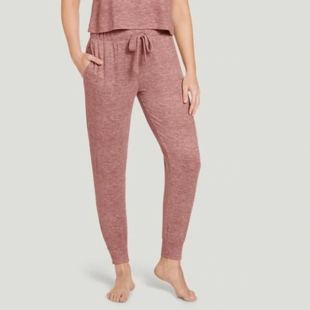 NWT Jockey Luxe Lounge Brushed Ribbed Jogger Pants